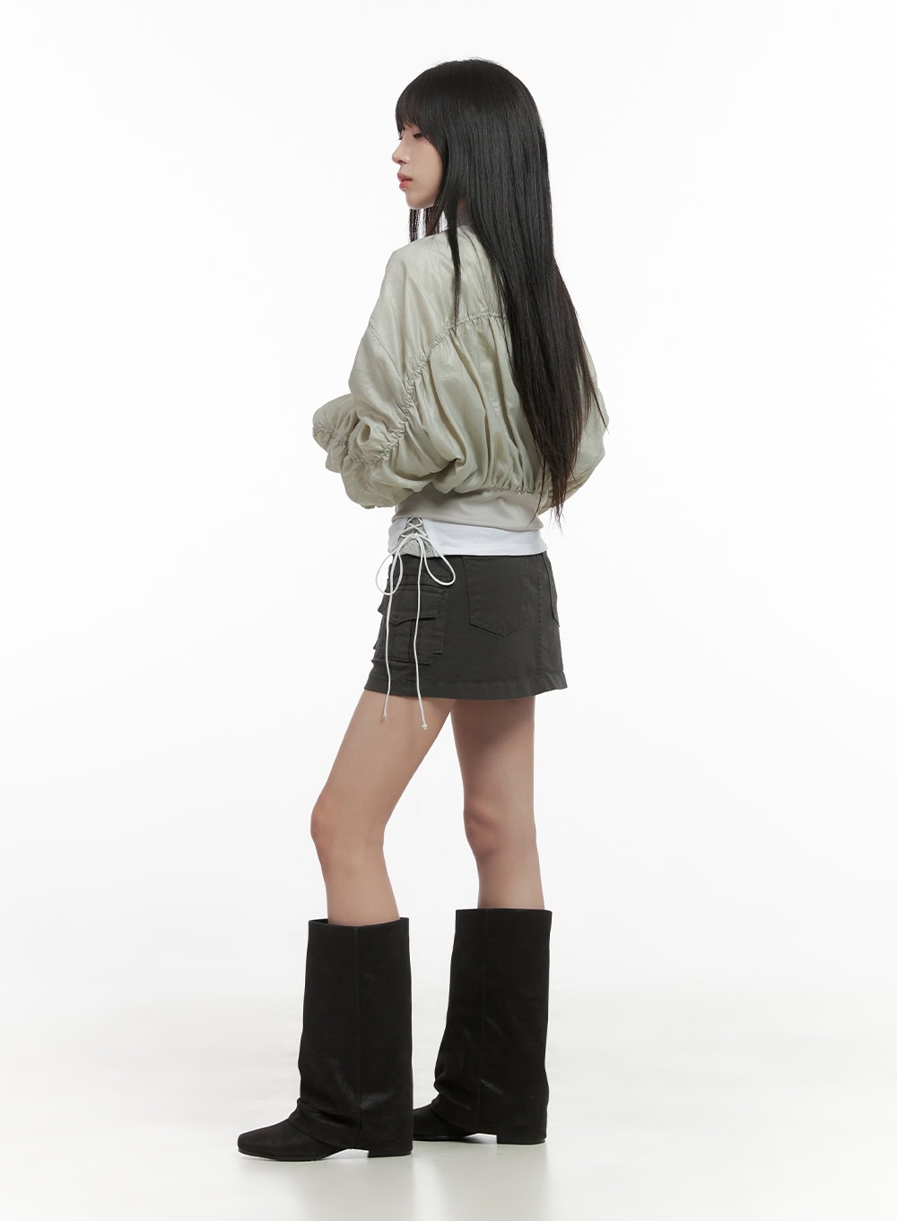 String Shirred Crop Jacket CS419