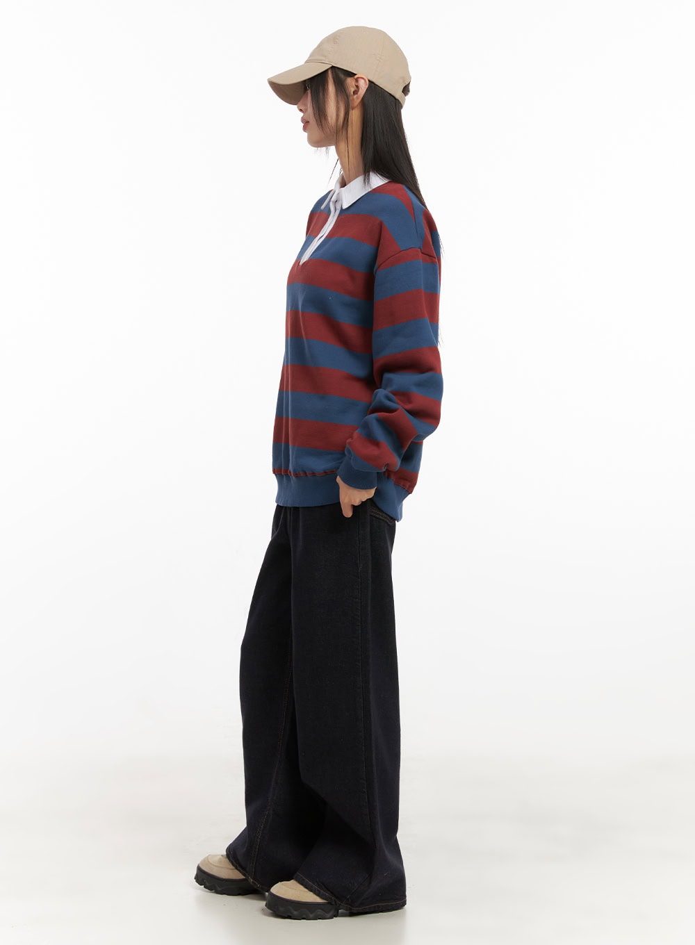 Allie Stitched Wide-Leg Jeans CD430