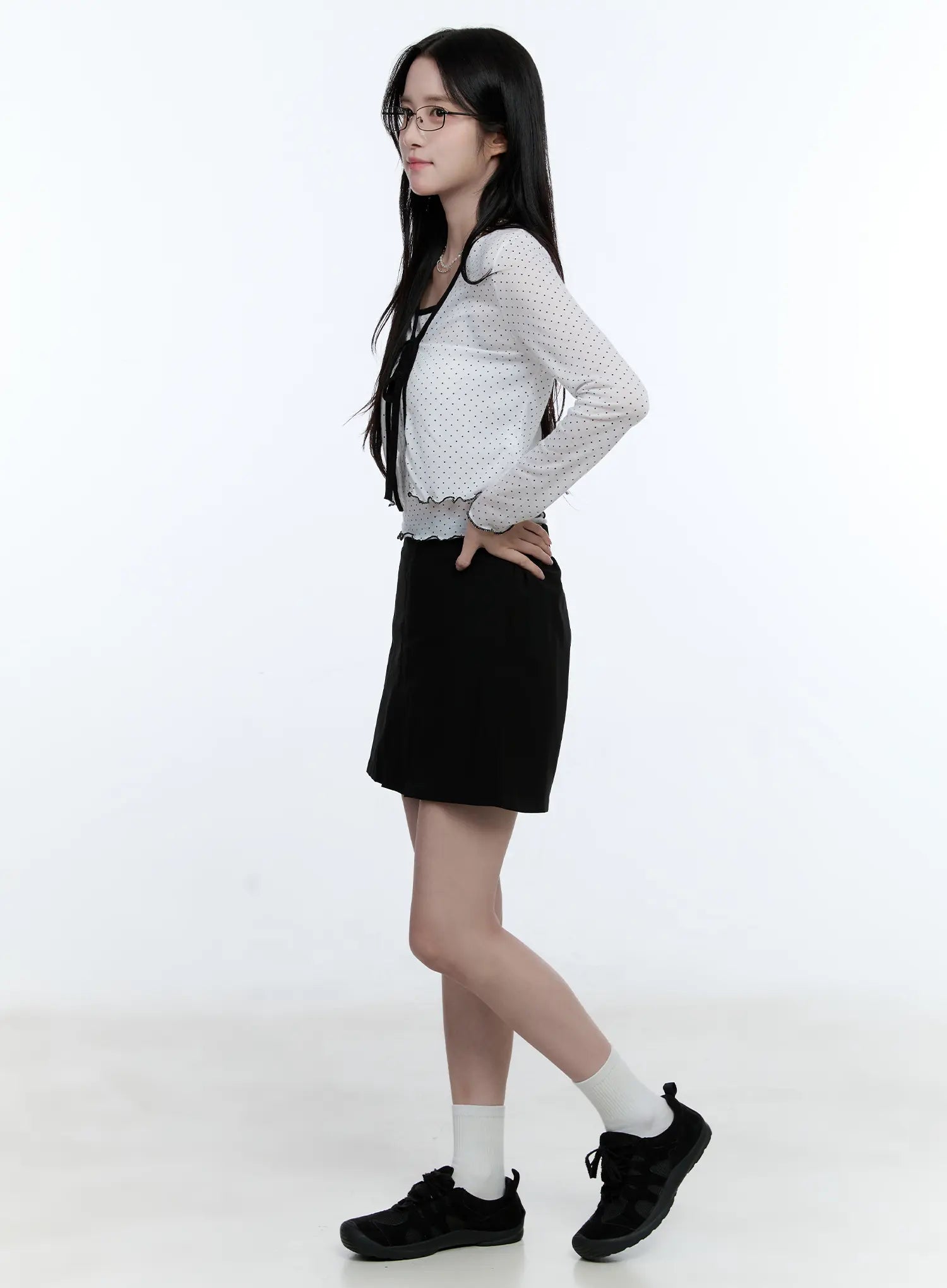 Banded Pleated Mini Skirt CG513