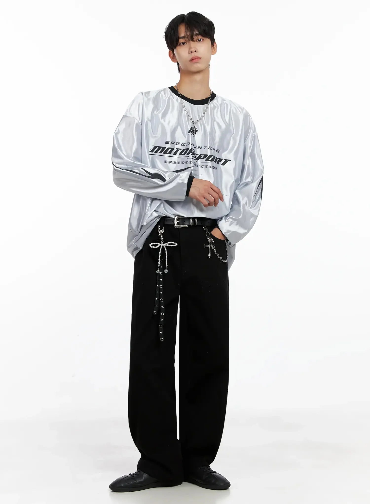 Men's Metallic Sporty Long Sleeve IO517