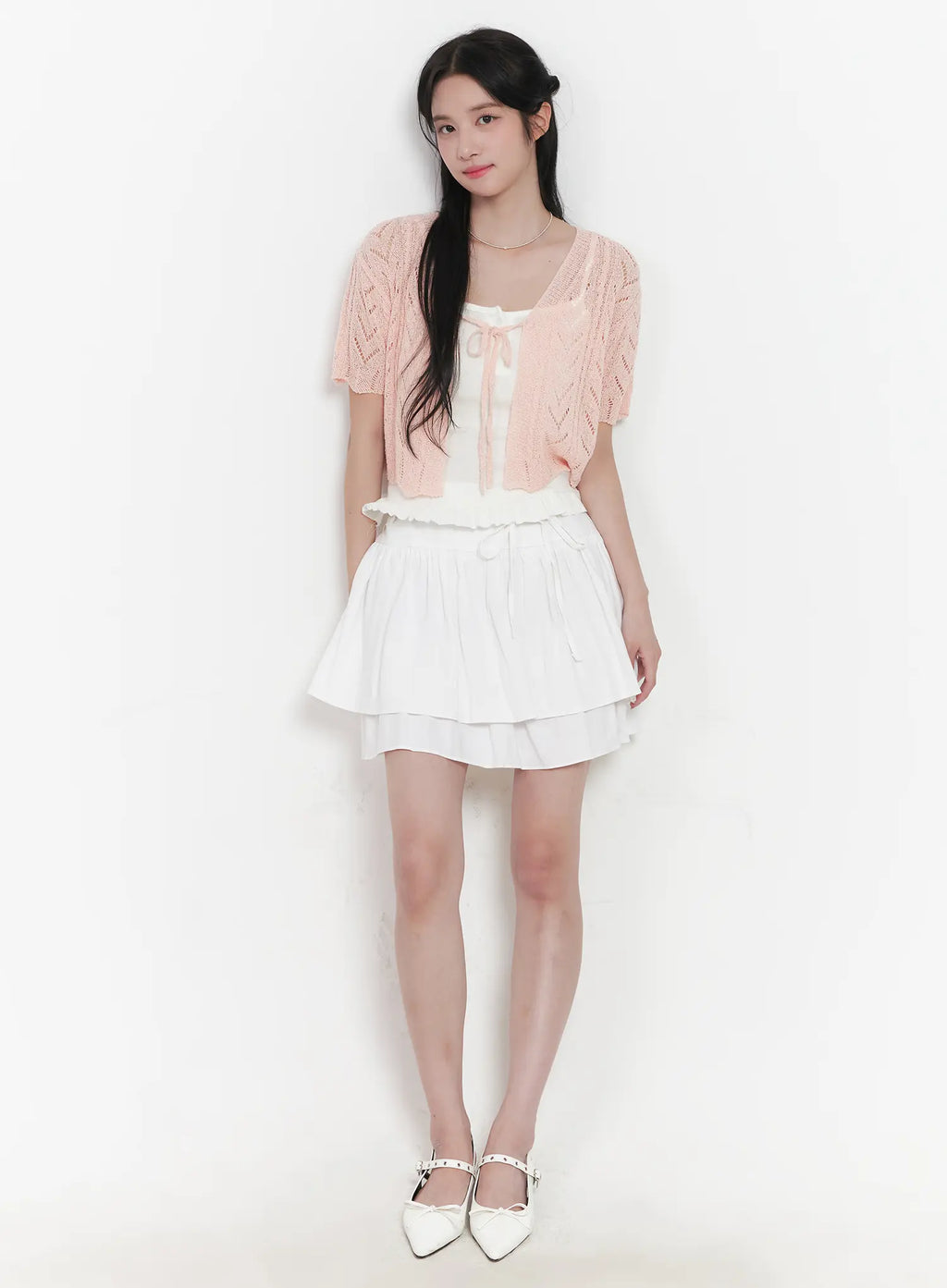 Sheer Short-Sleeve Cardigan CU523