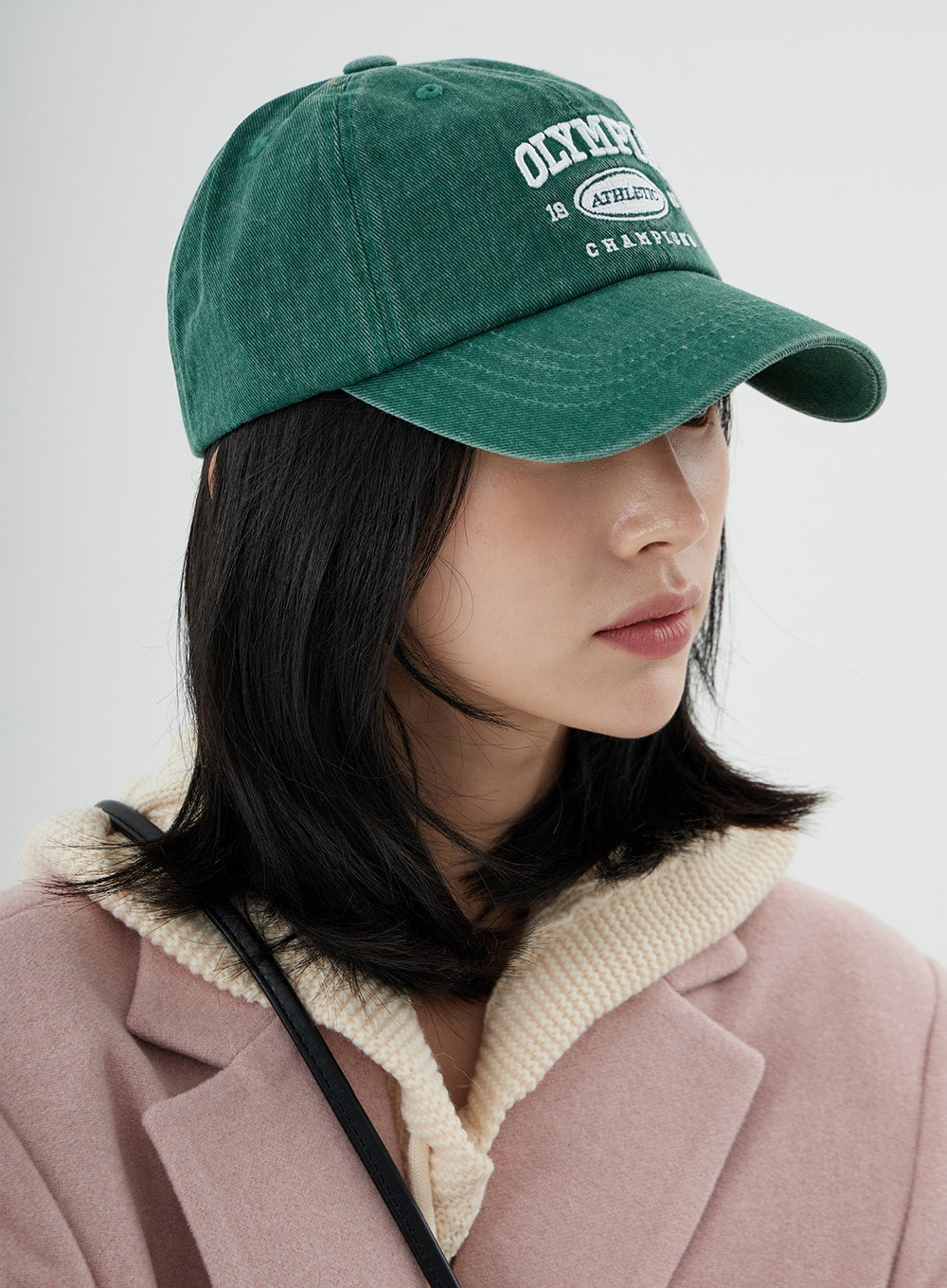 Olympia Lettering Print Baseball Cap ON09