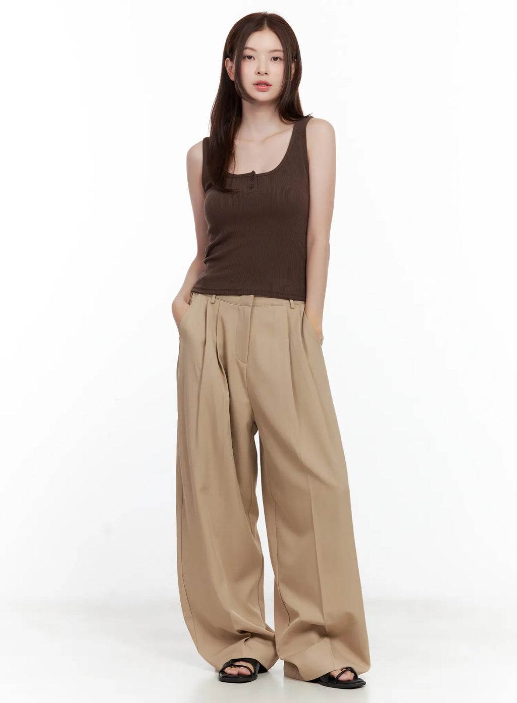 Casual Button Tank CL502