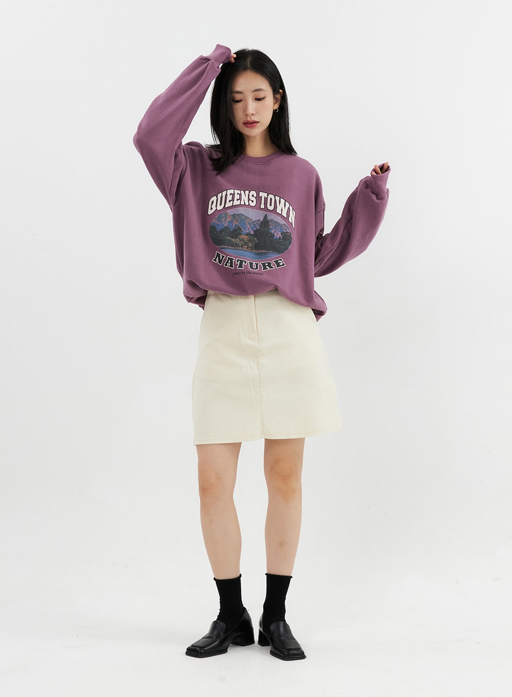 Corduroy Mini Skirt OO305