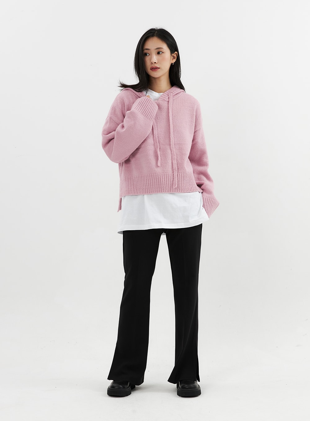 Hooded Knit Sweater OO305