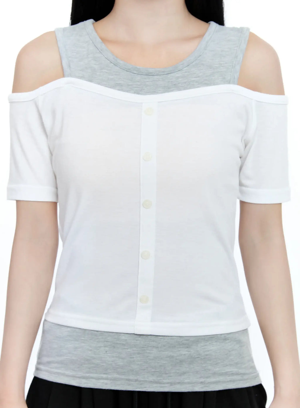 Layered Off-Shoulder Top CG513
