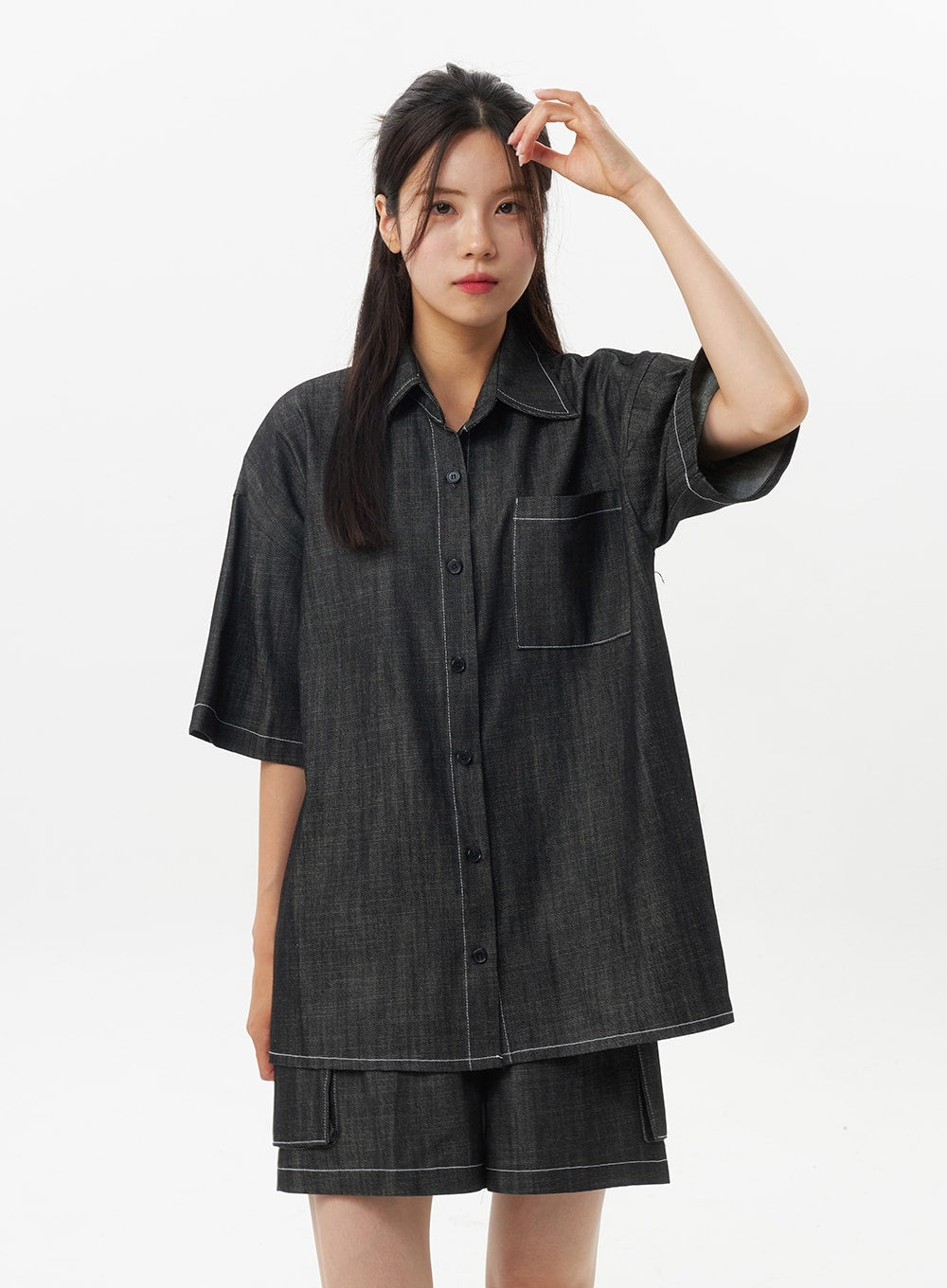 Cargo Denim Shorts OU326