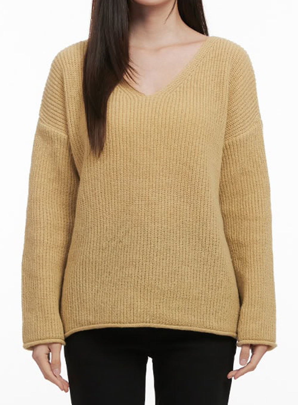 Relaxed-Fit V-Neck Sweater IF505