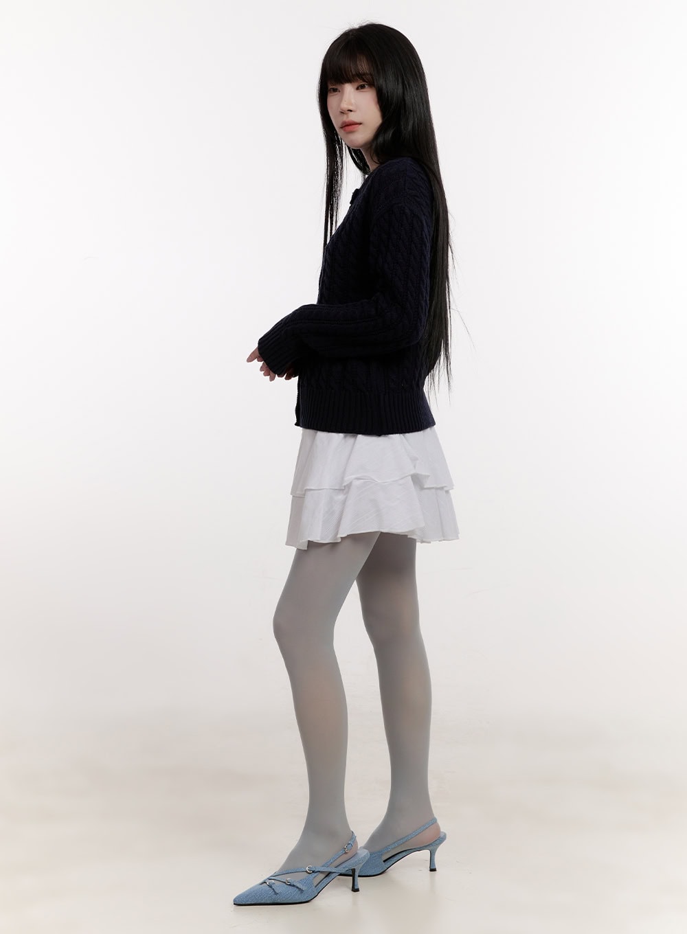 Ruffle Asymmetric Mini Skirt CJ529