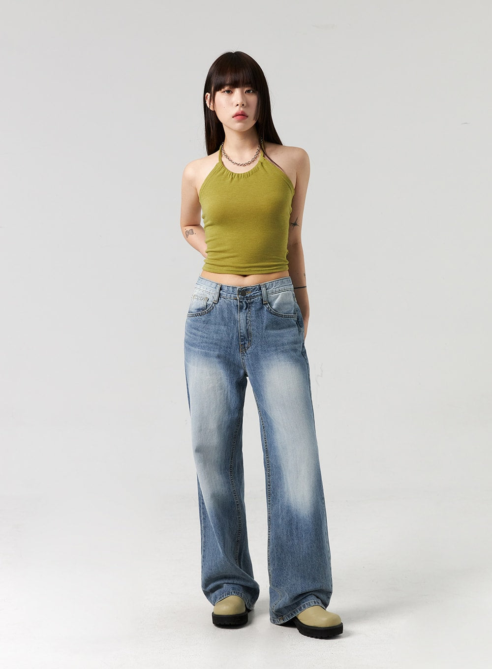 Halter Neck Cropped Top CL328
