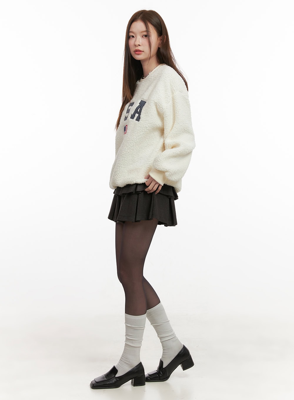 Polyester Embroidered Loose Fit Hoodie OD417