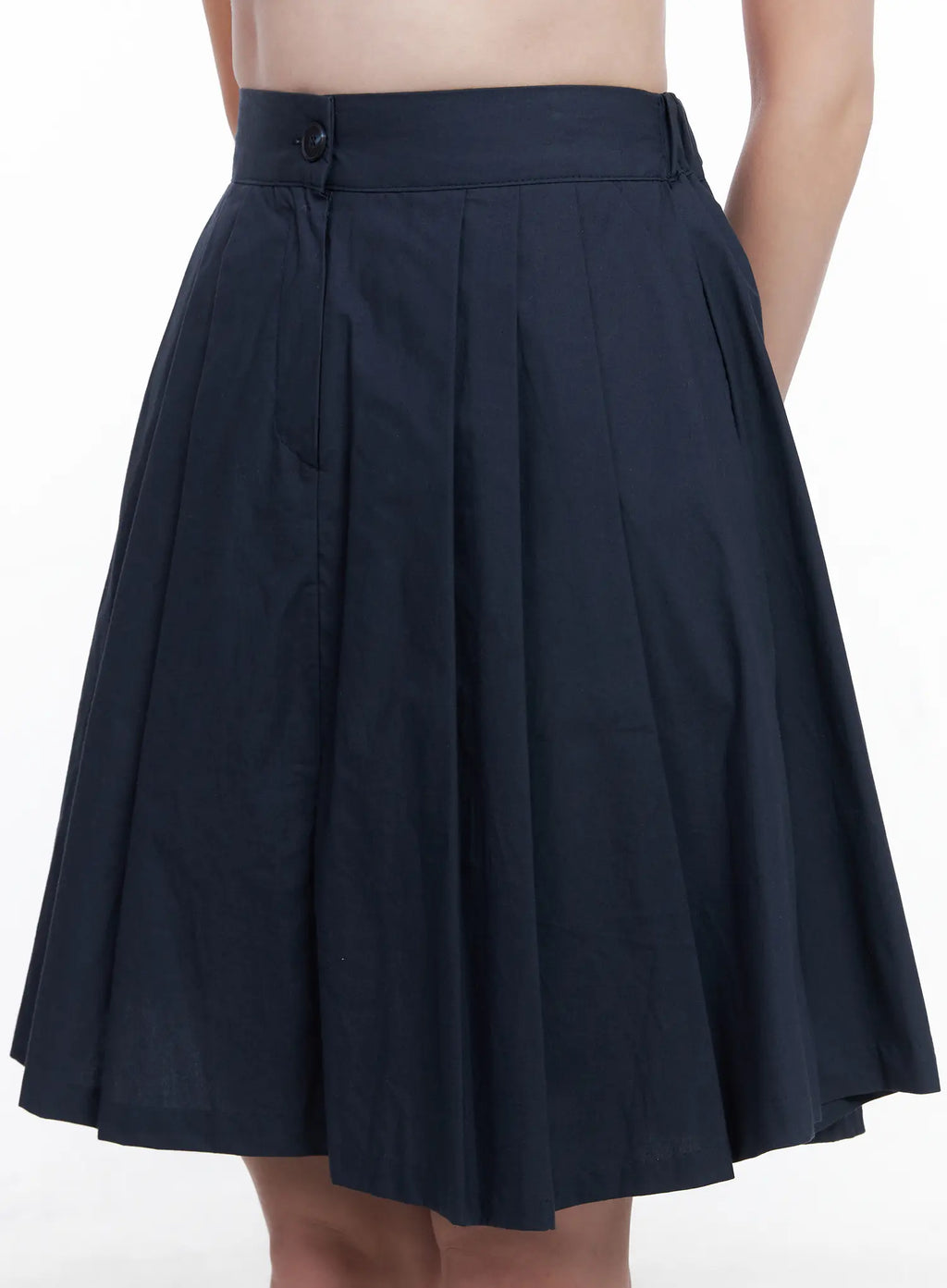 Pintuck A-Line Pleated Knee Length Skirt CG520