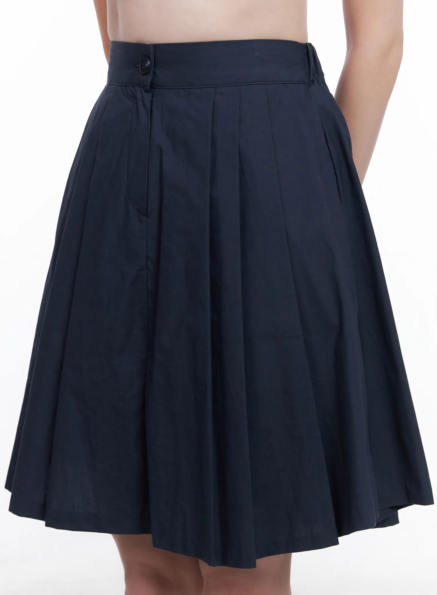 Pintuck A-Line Pleated Knee Length Skirt CG520