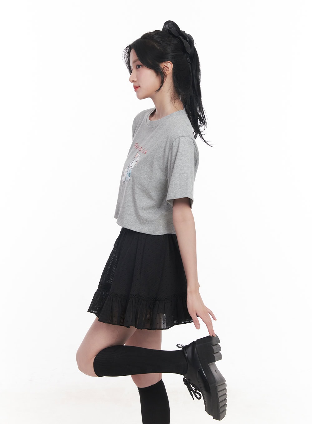 Casual Graphic Crop Top CY526