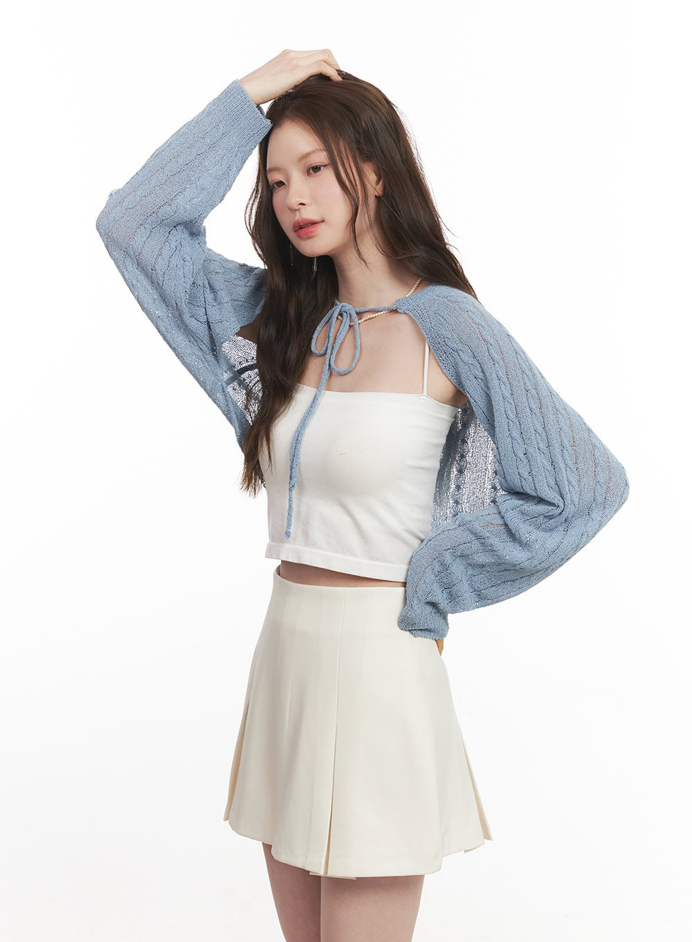 Cable Knit Bolero Cardigan CA502