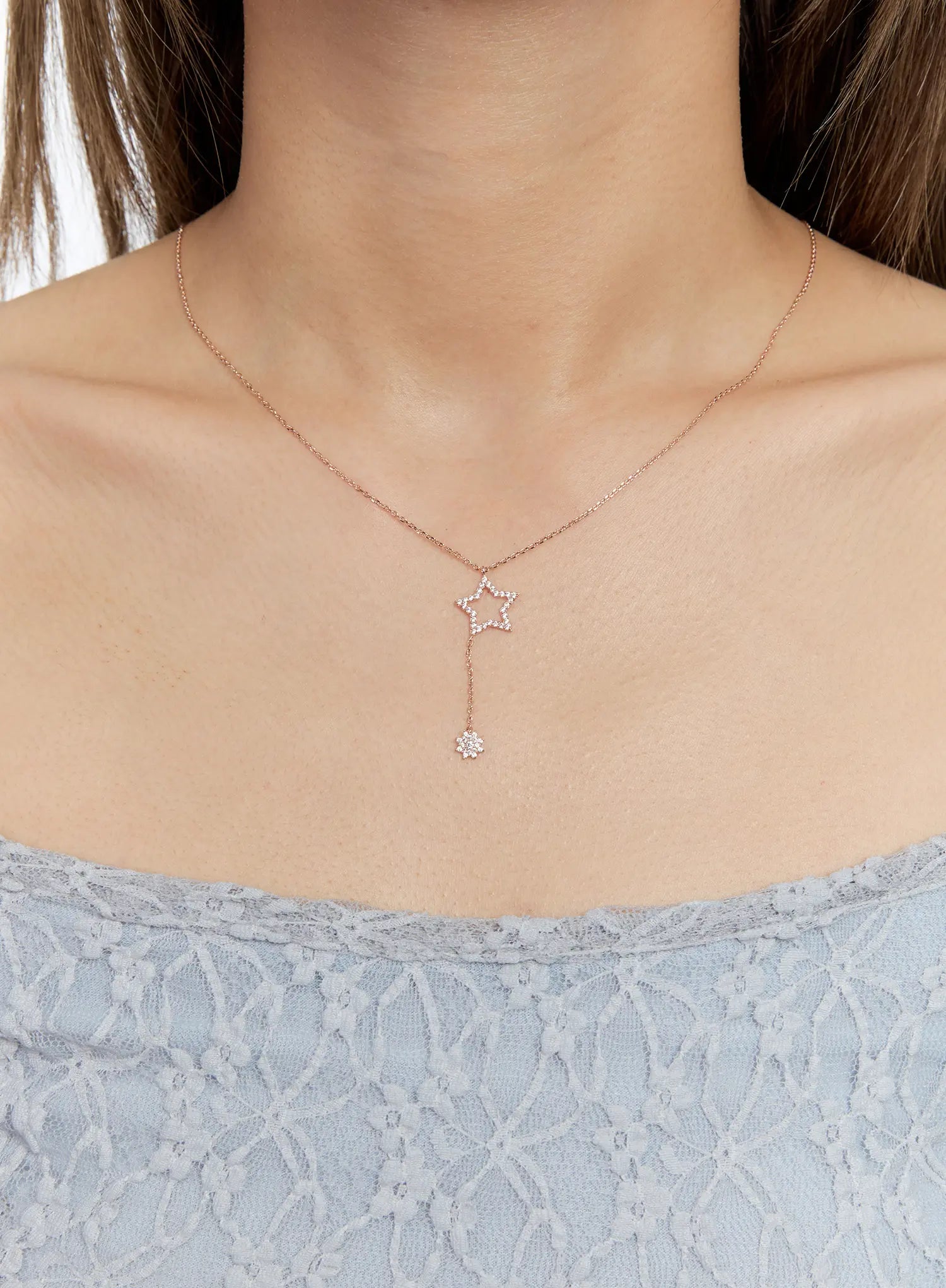 Falling Flora Star Necklace IS517