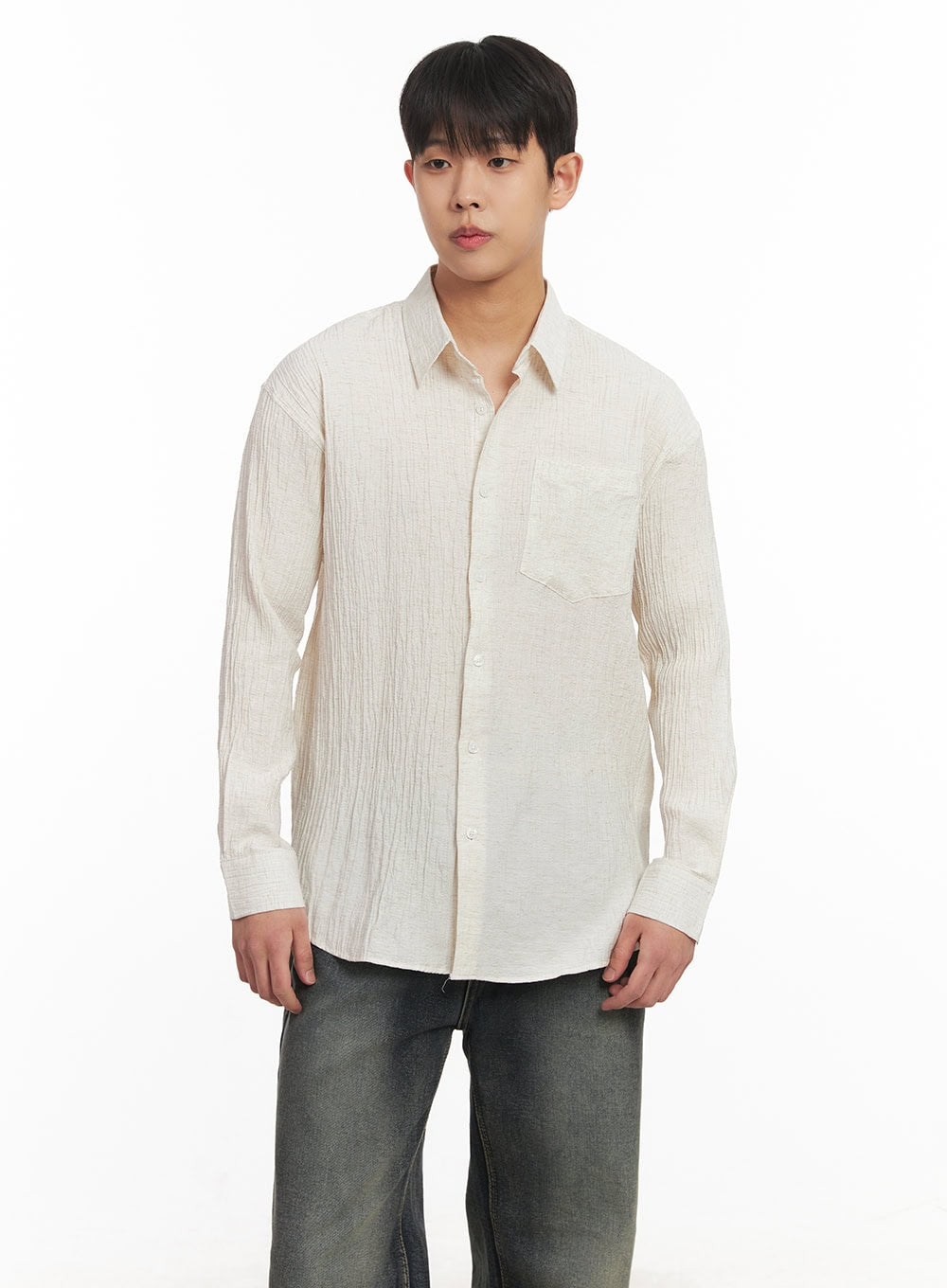 Men's Wrinkle Collared Shirt IM514