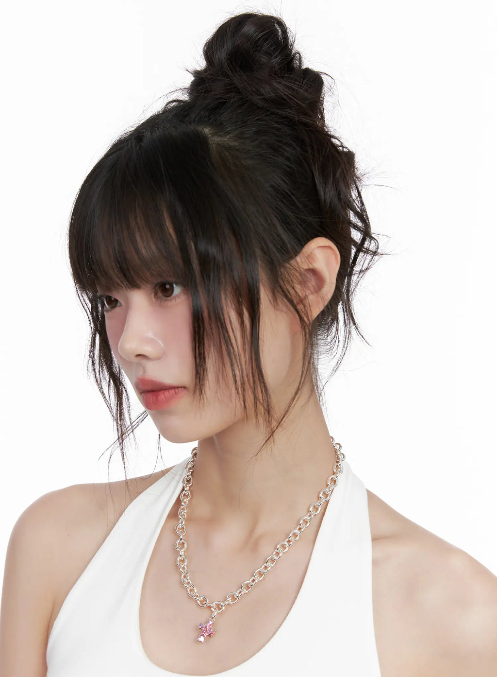 Layered Cross Charm Necklace CG519