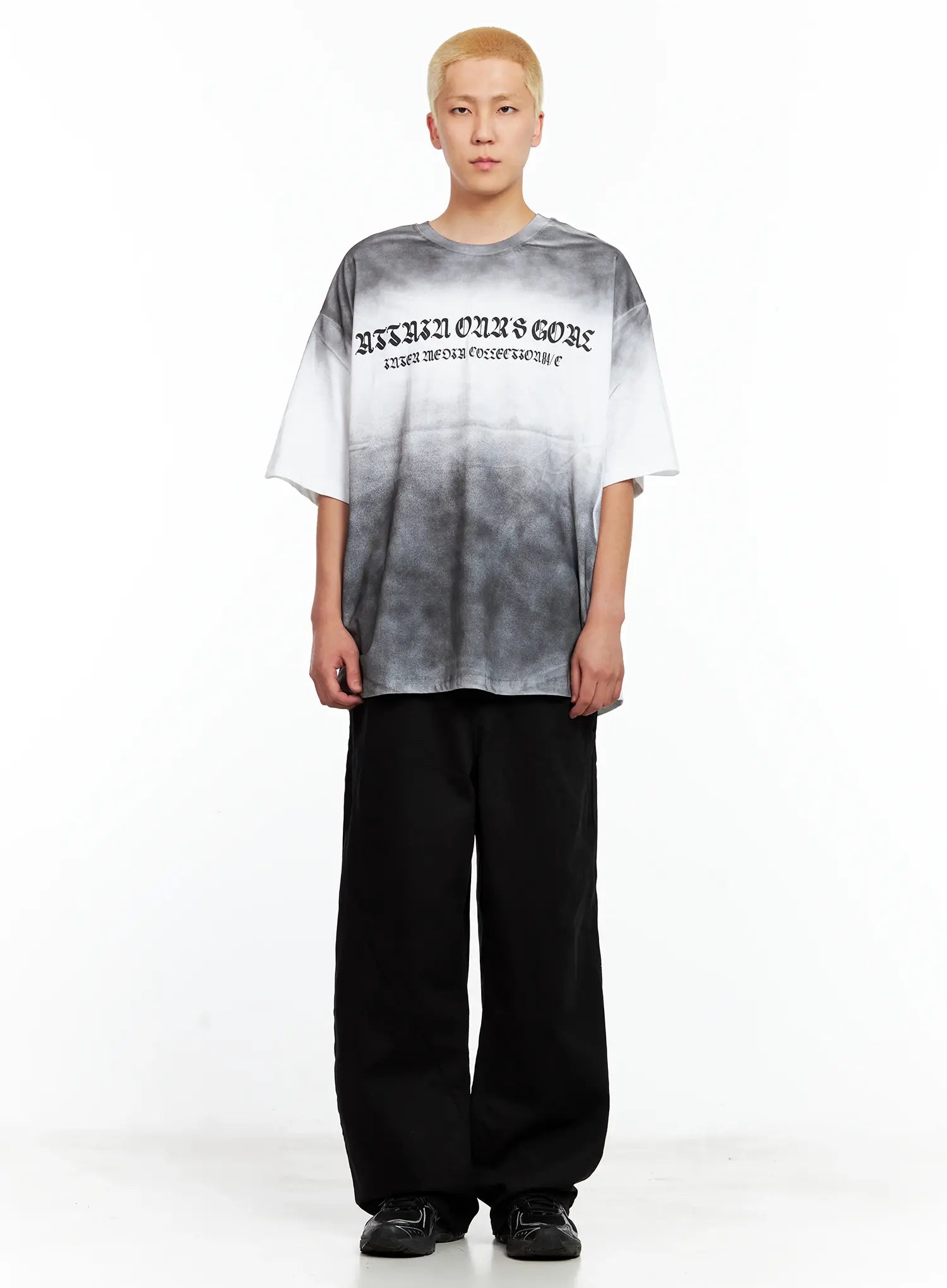 Men's Gradient Graphic Oversized Tee IL511