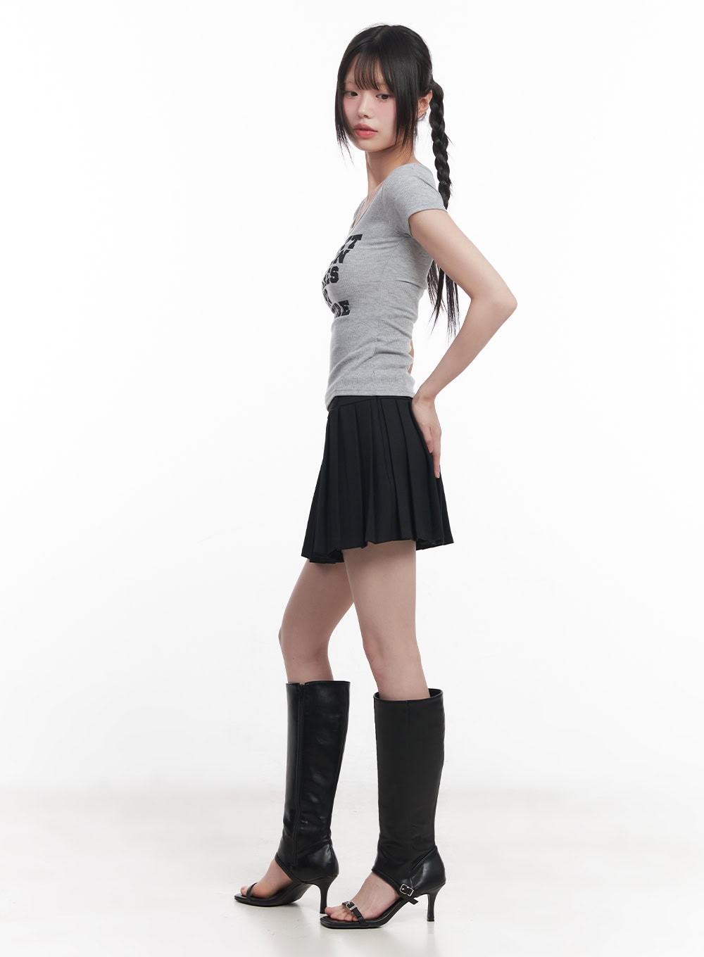 Pleated Mini Skirt CU506