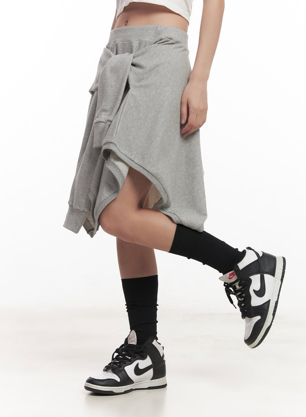 Tied Layering Handkerchief Midi Skirt CA521