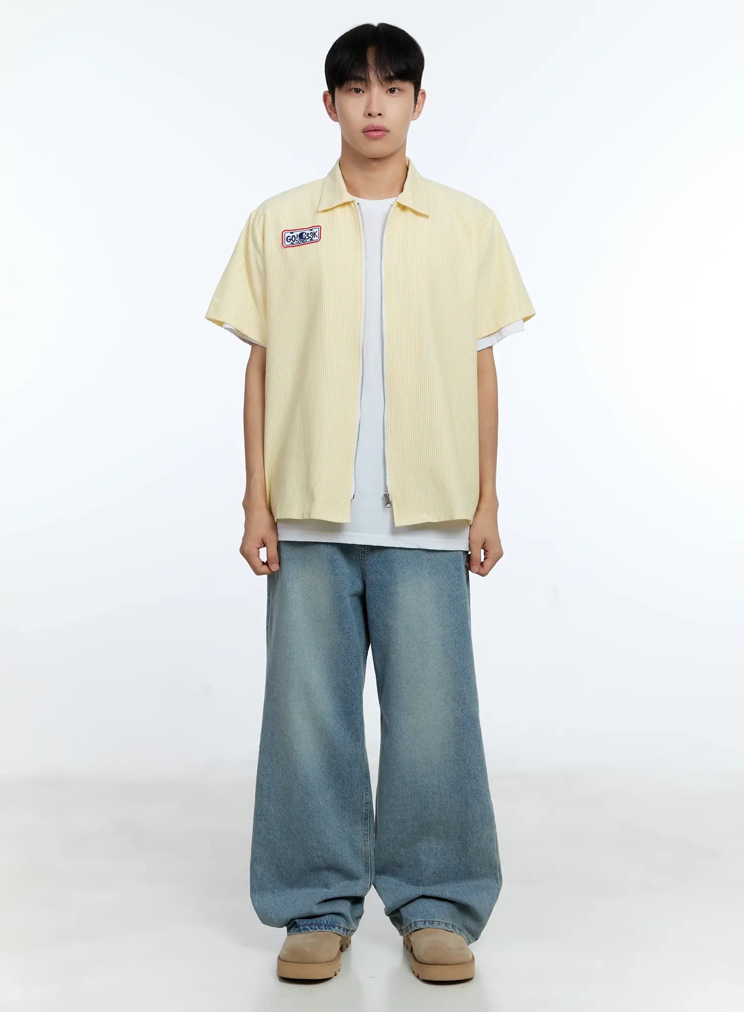 Men's Wide Leg Denim Jeans IG519