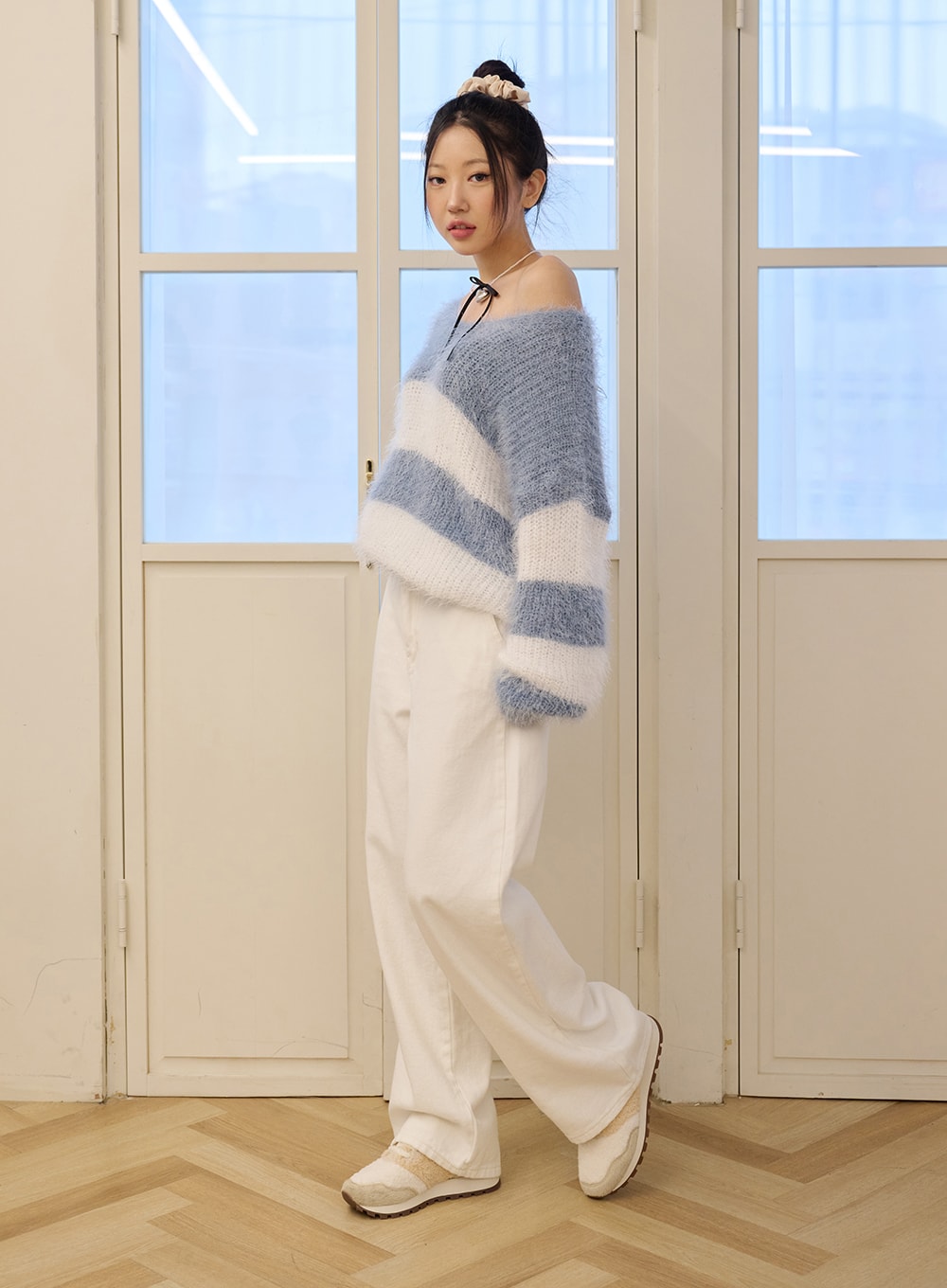 Wool-Blend Stripe Sweater OD326