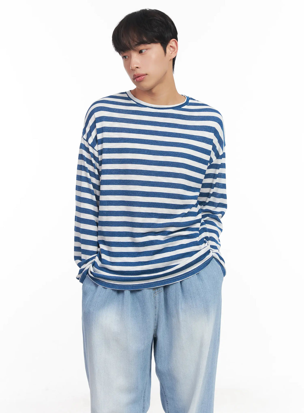 Men's Striped Long-Sleeve Tee IU519