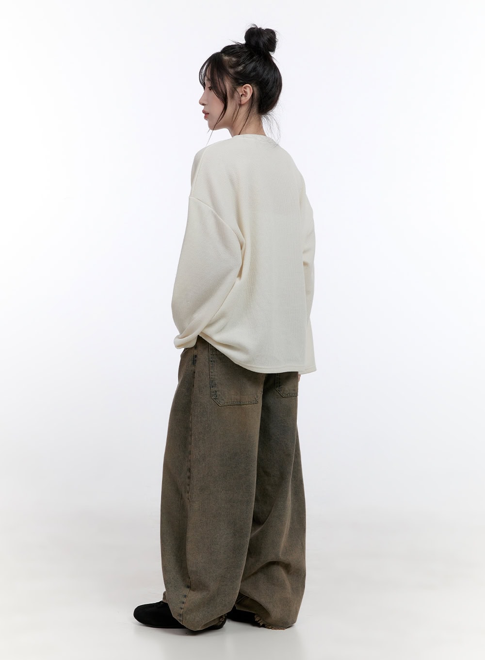 Oversized Graphic Long Sleeve T-Shirt CO418