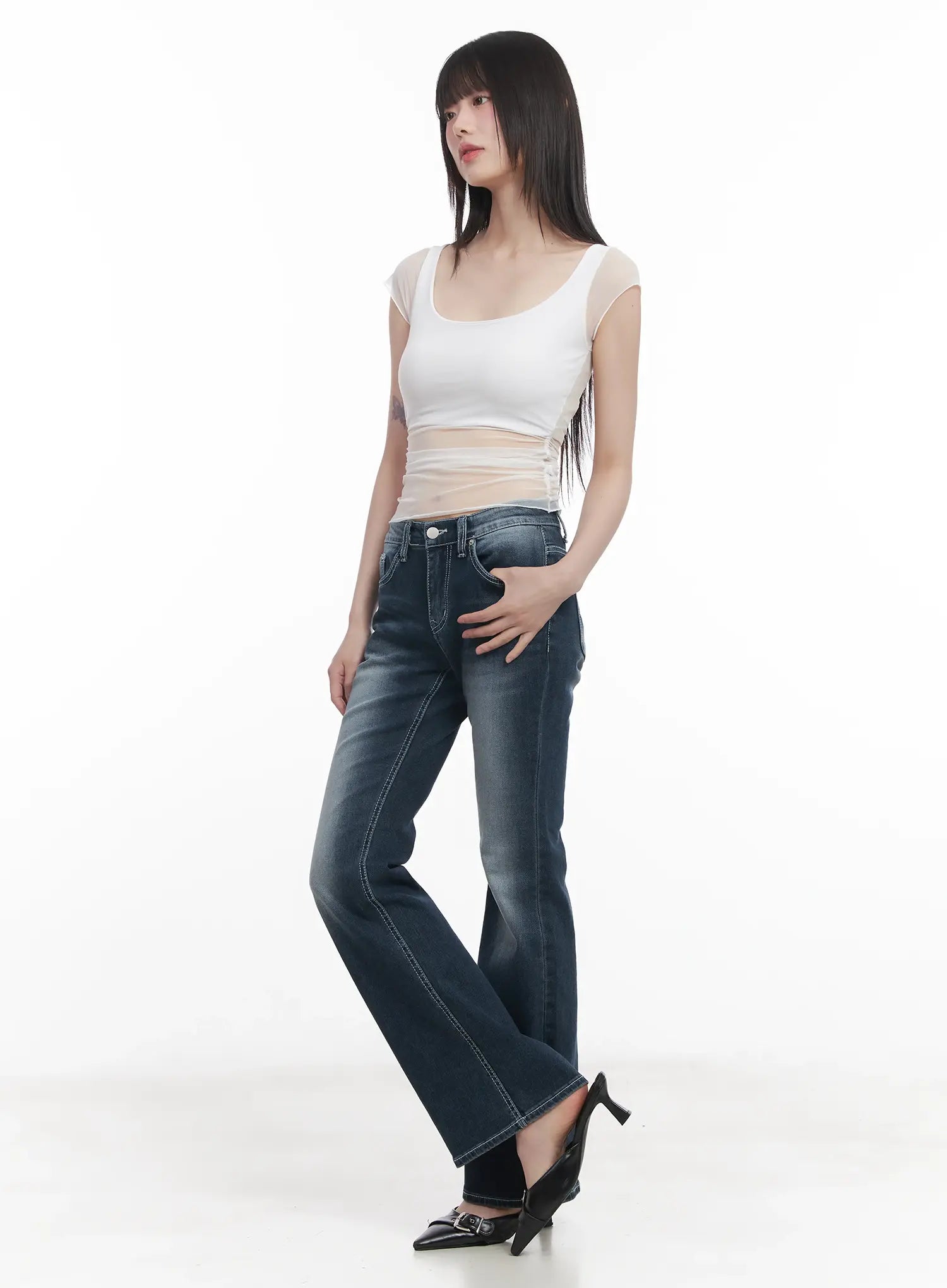 Sheer Chic Crop Tee CU518