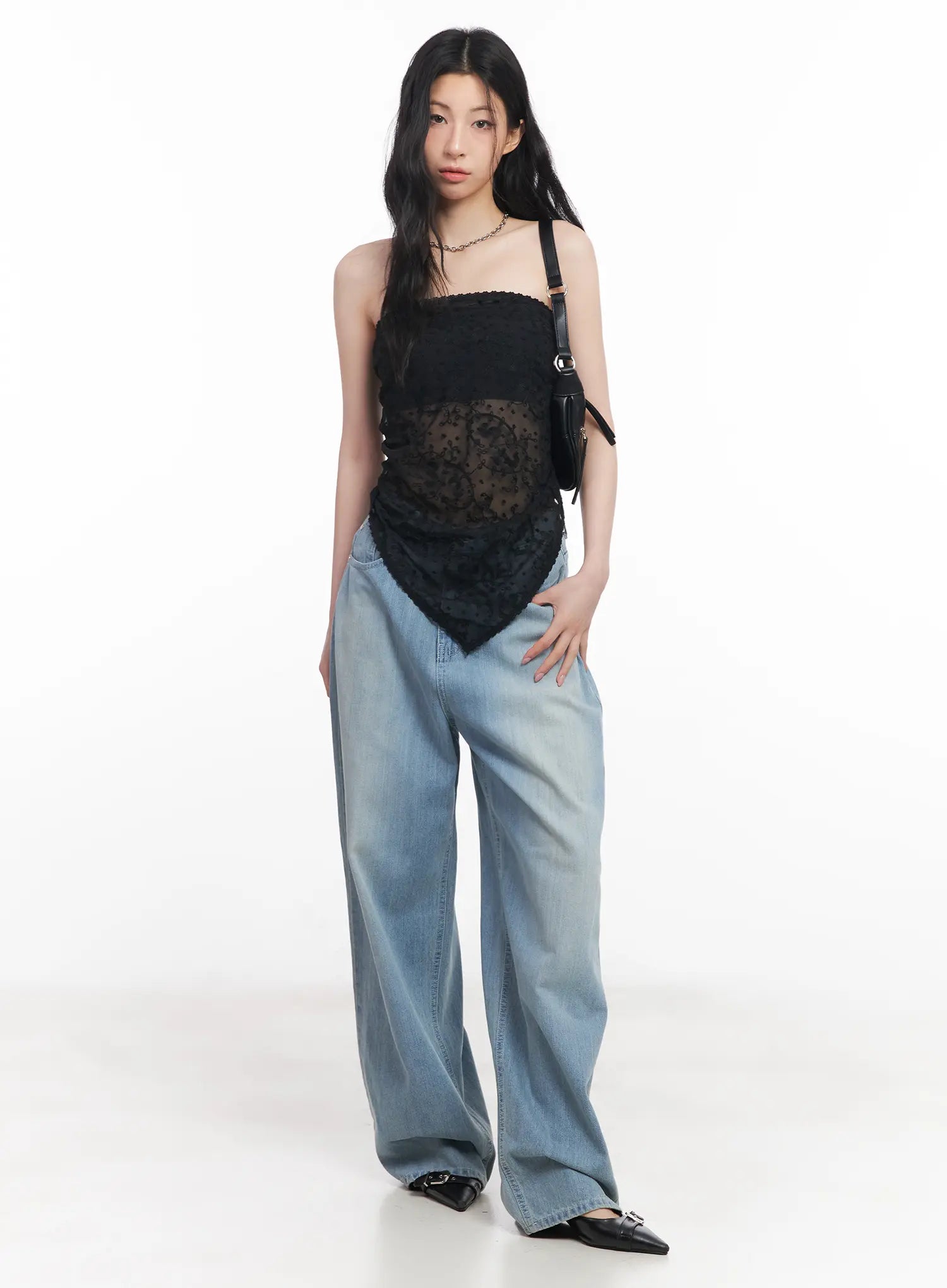 Sheer Lace Tube Top CU511