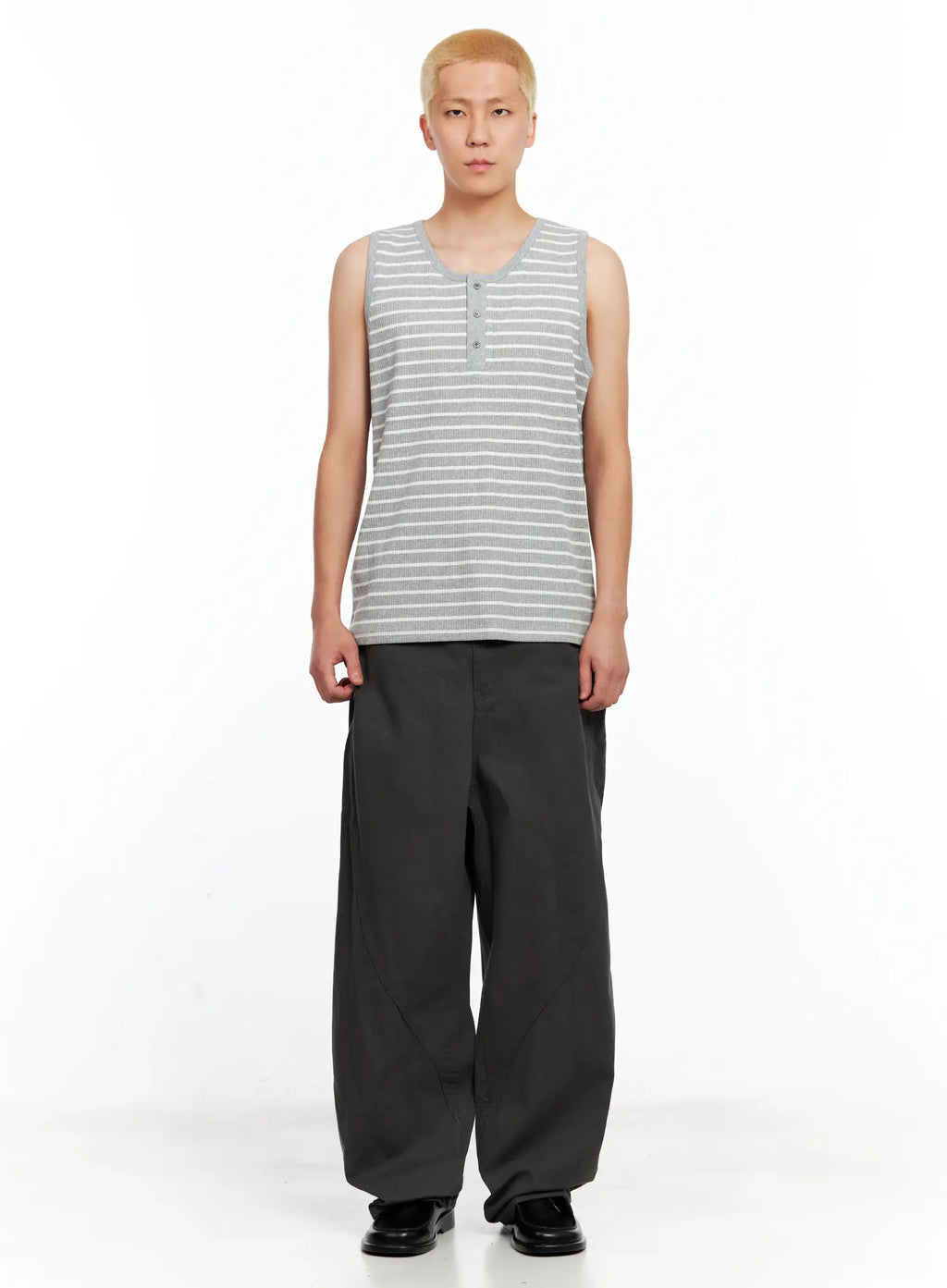 Men's Curved Seam Wide Cotton Pants IL511