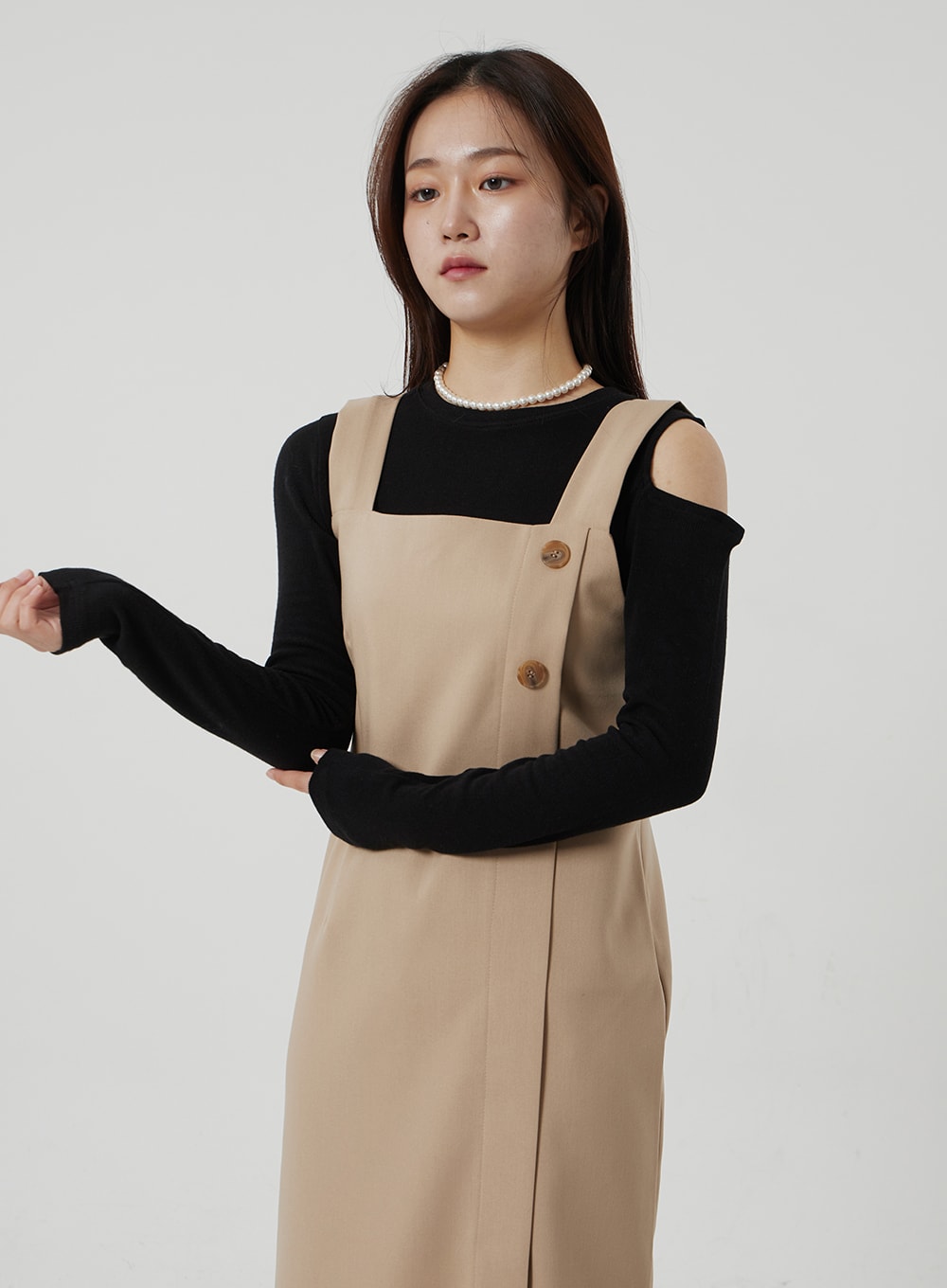 Wrapped Button Maxi Dress OF307