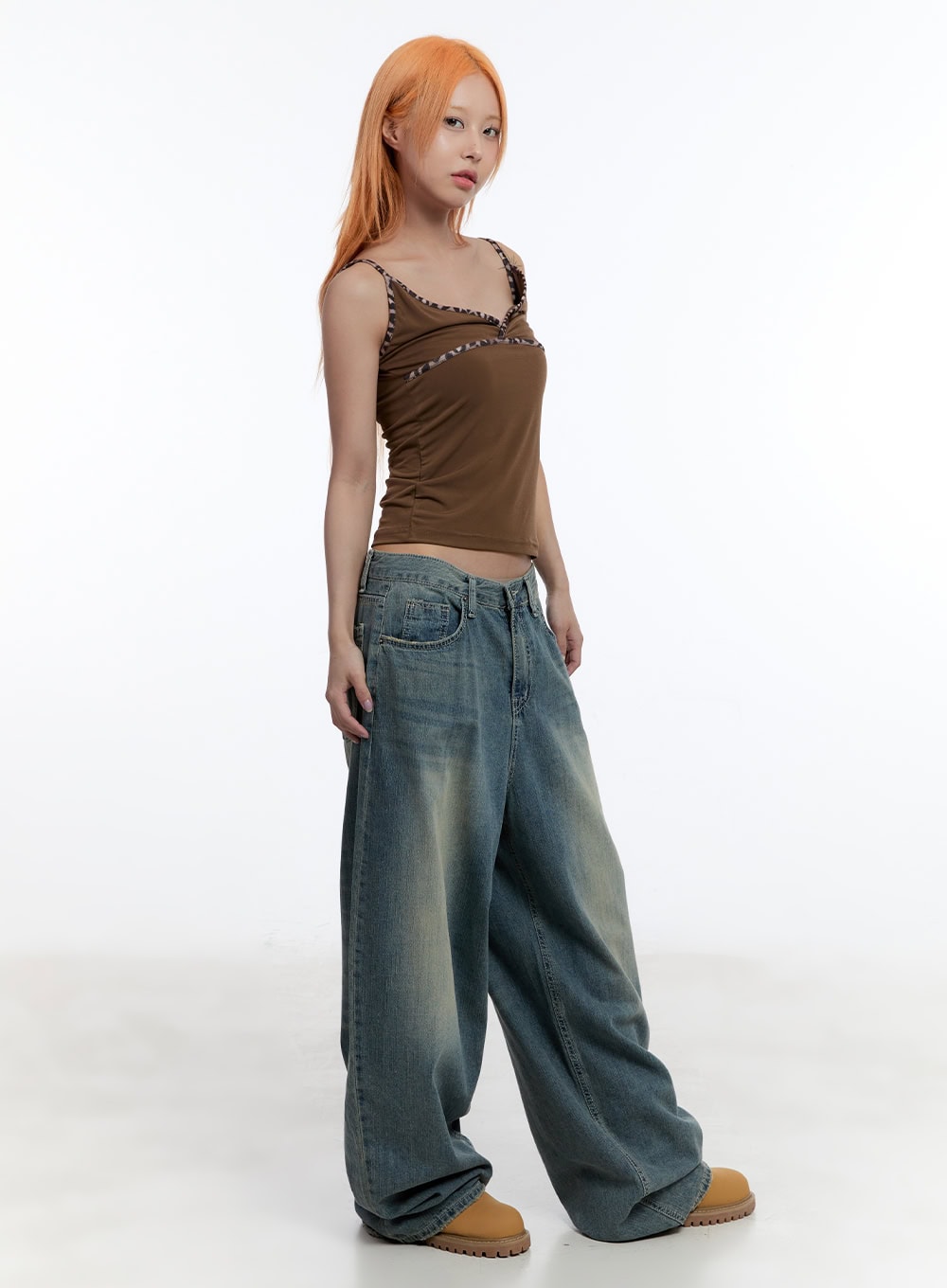 Two-Tone Trim Cami Top CU502