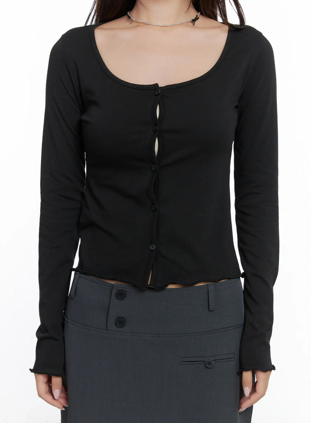 Button Long Sleeve Top CS502