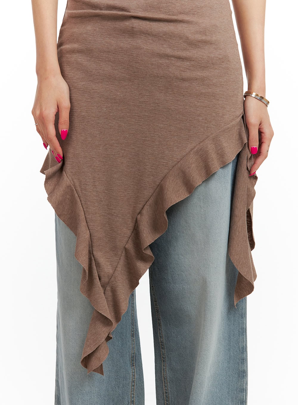 Shirred Tube Top Mini Dress CU417