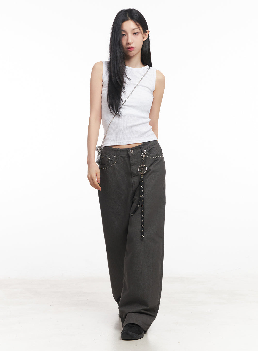 Slim-Fit Sleeveless Star Graphic Top IY516