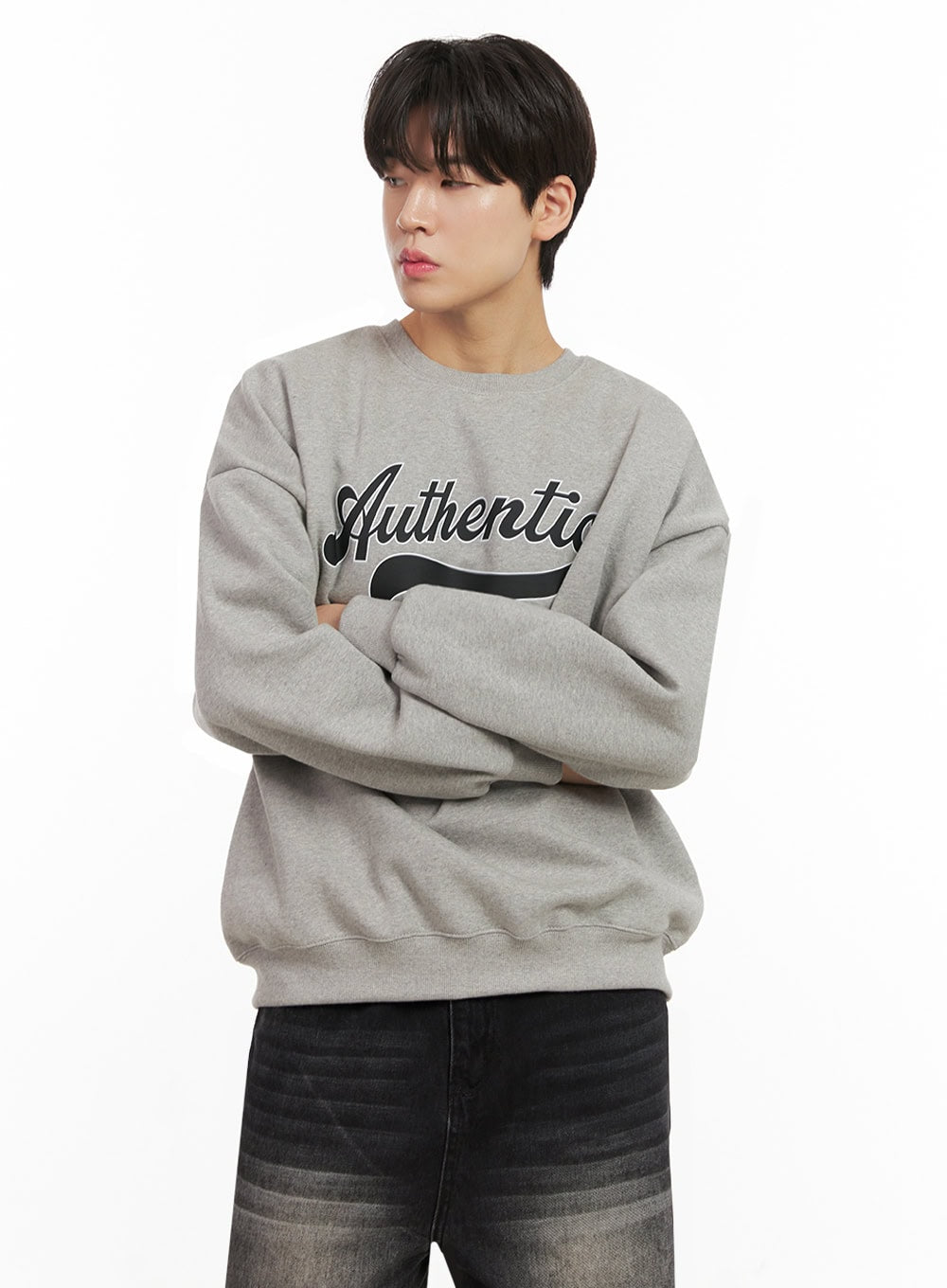 Men's Graphic Cotton Crew Neck IJ517