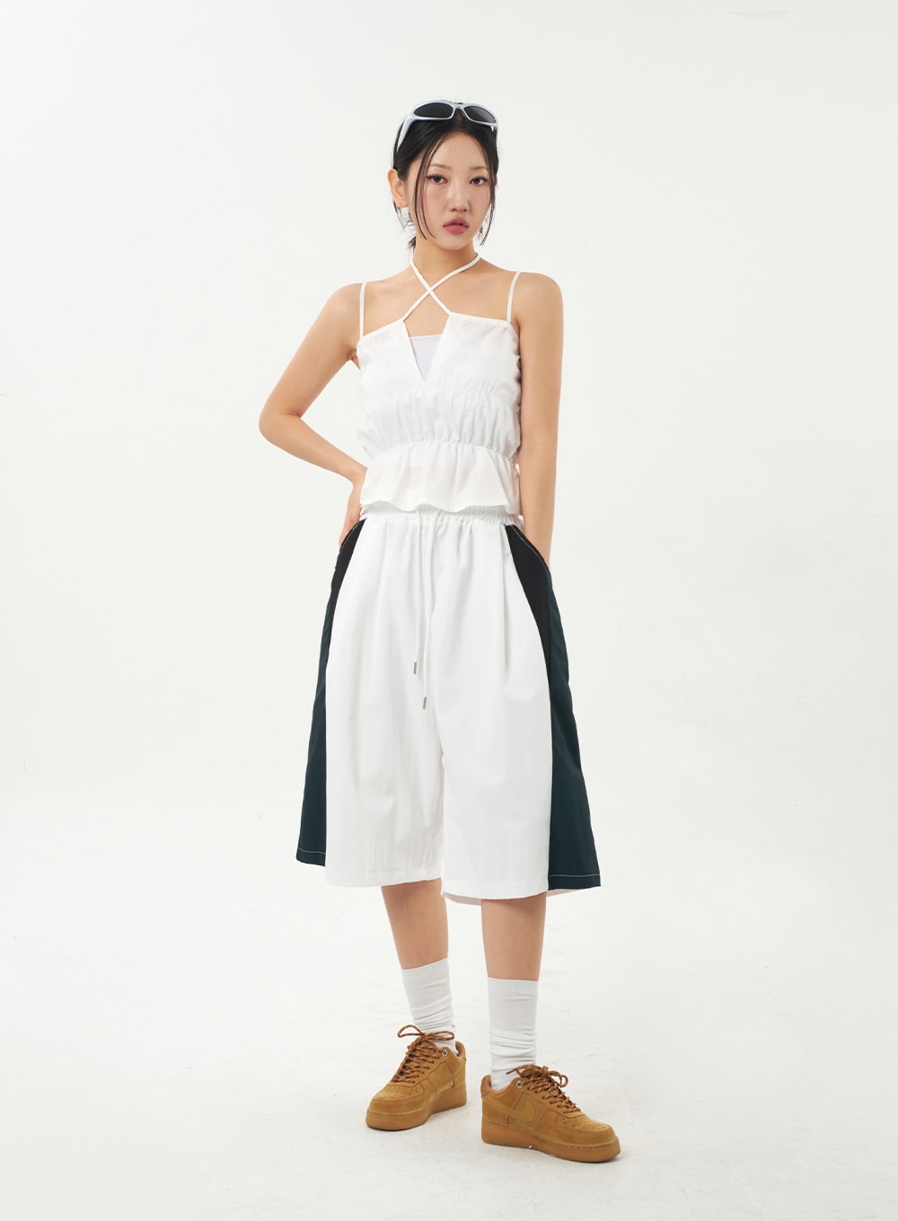 Thin Strap Cropped Top CA326