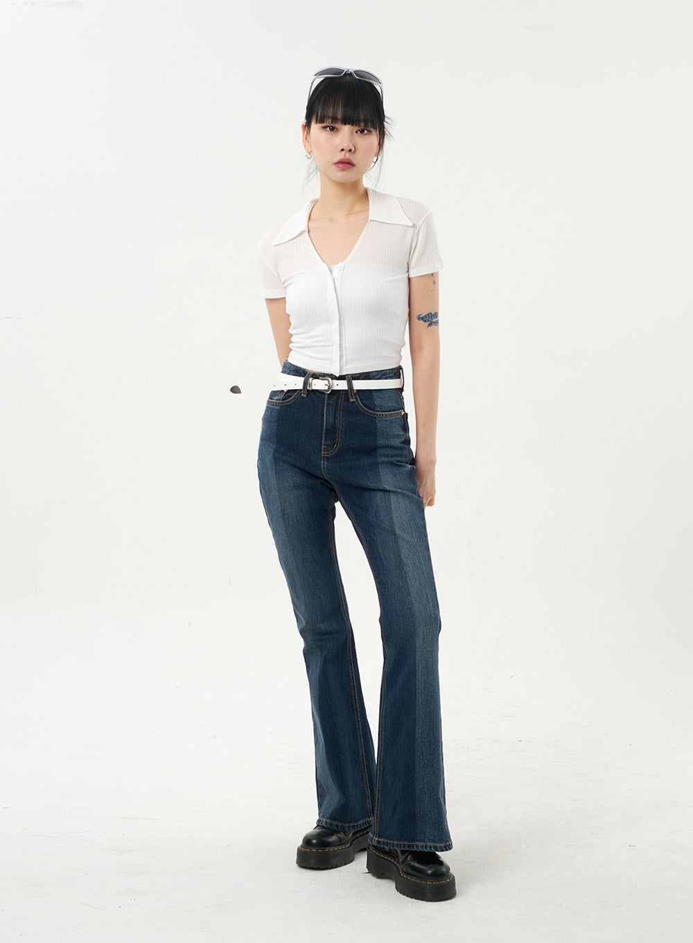 Dark Wash Bootcut Jeans CA328