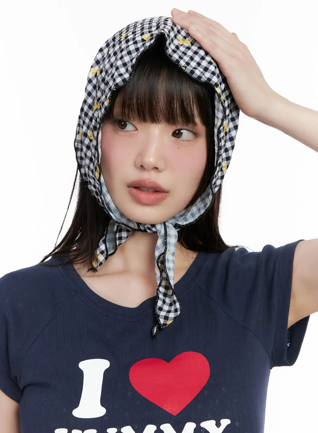 Gingham Ribbon Hair Scarf IL528