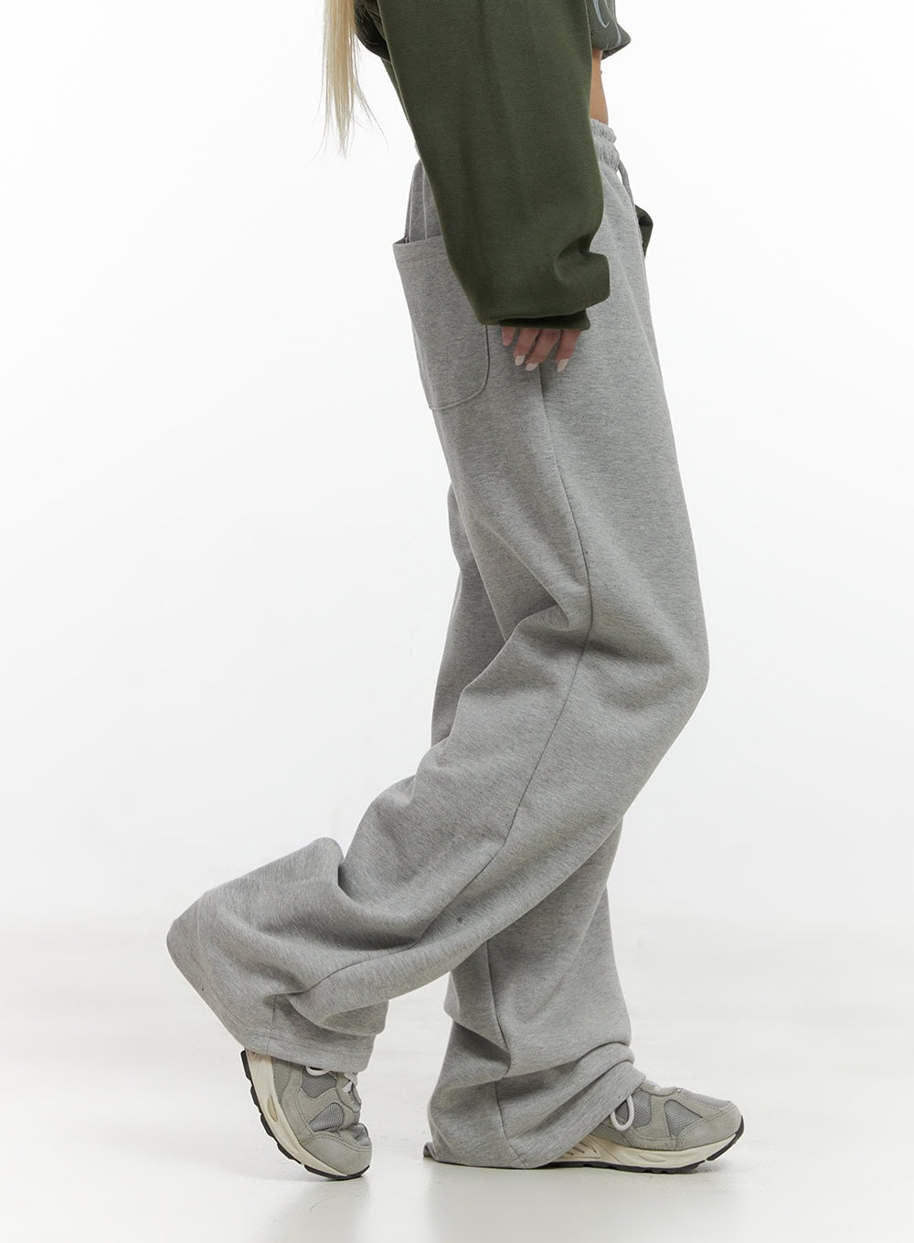 Relaxed Fit Banded Cotton Sweatpants CS426