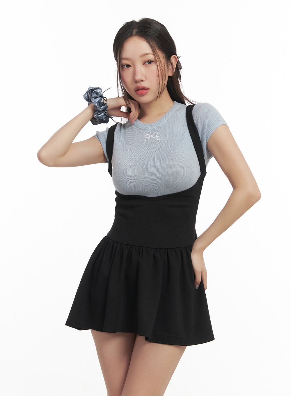 Suspender Flared Mini Dress CF520