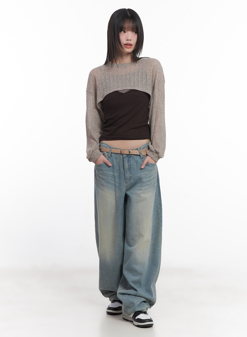 Super Cropped Long-Sleeve Sweater CU505