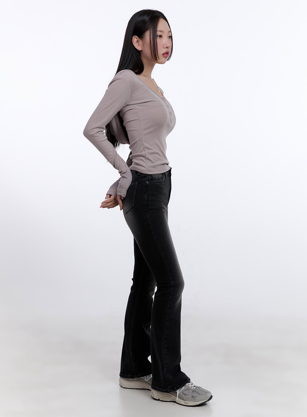 Janice Washed Flared Jeans CJ511