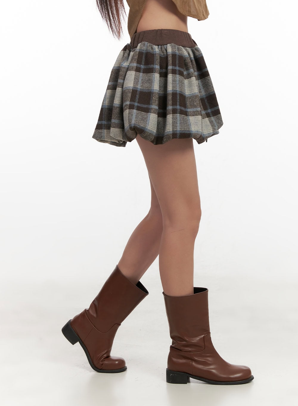 Checkered Print Mini Skirt CN426
