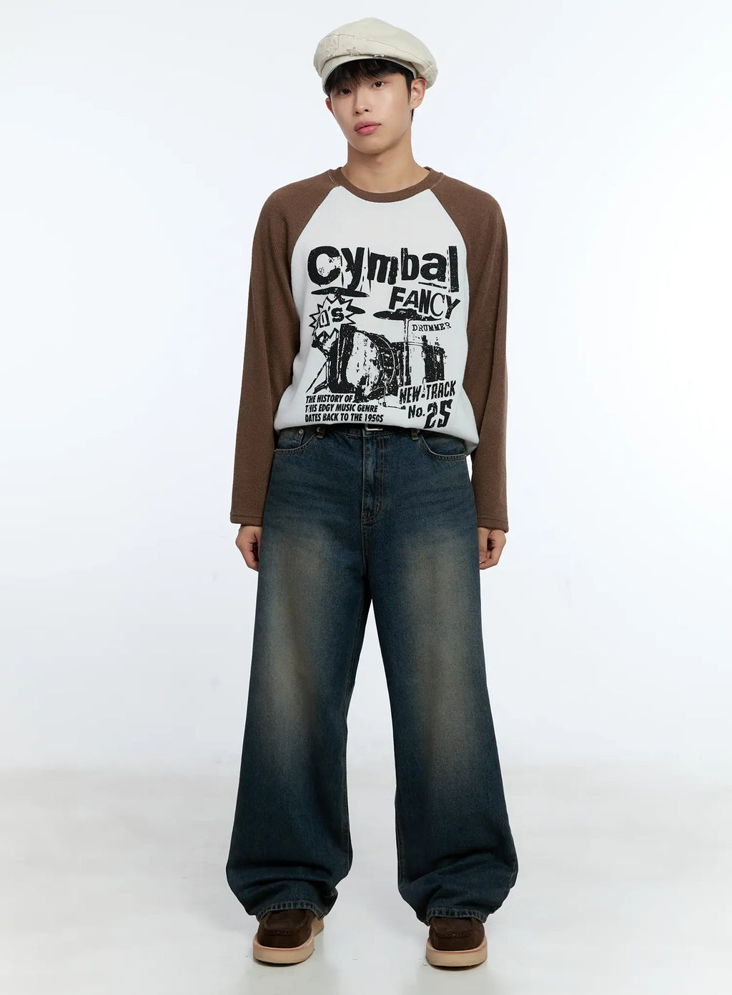 Men's Wide Fit Deep Wash Denim Jeans IG519