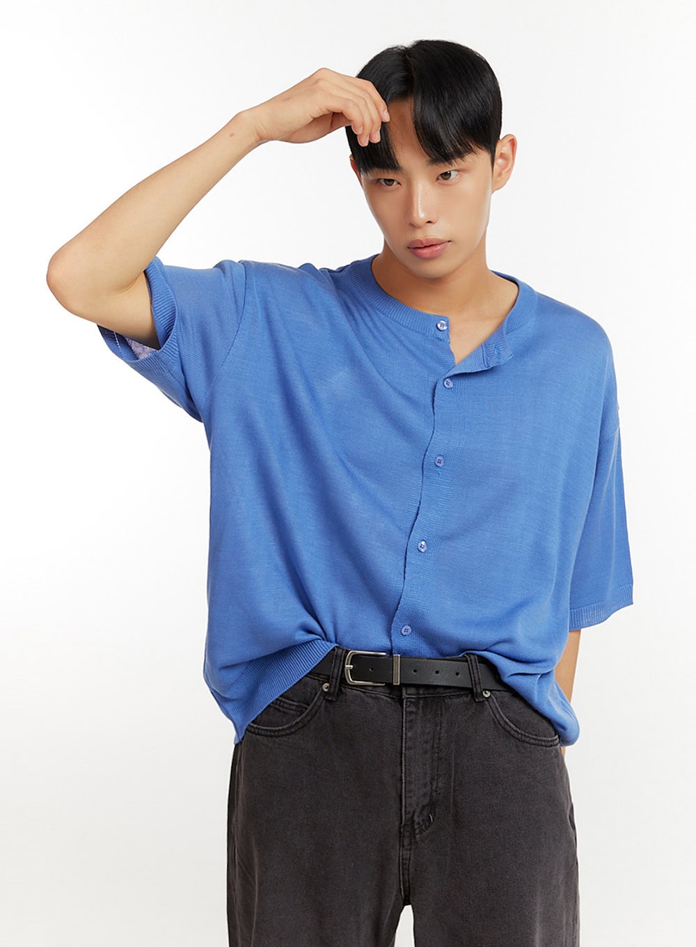 Men's Button Knit Shirt IU426