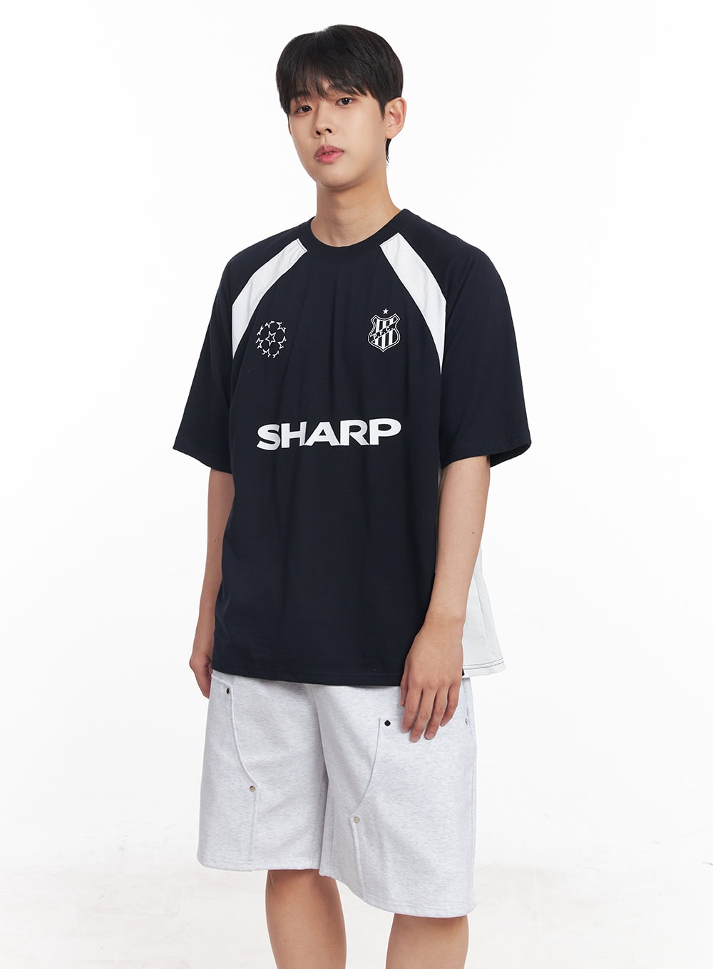 Men's Loose-Fit Graphic Raglan T-Shirt IY520