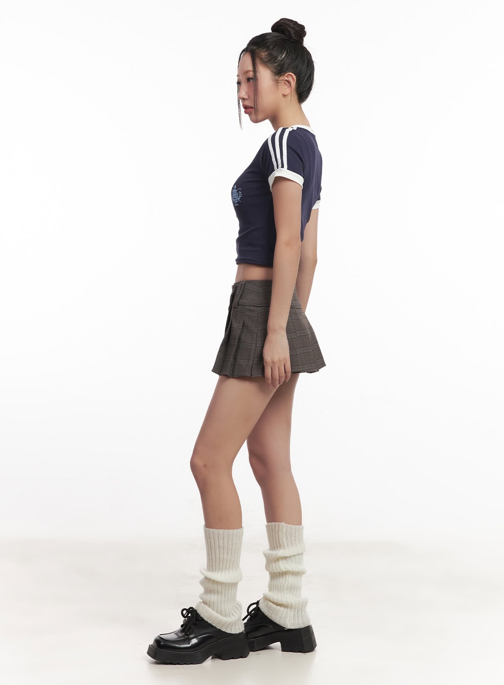 Plaid Pleated Mini Skirt CM528